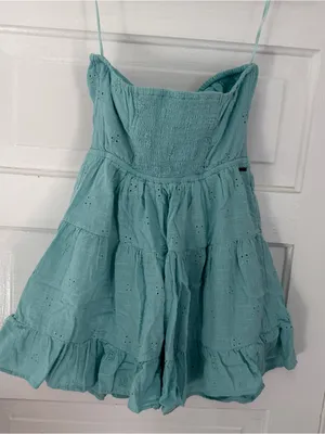 O'Neill Aqua Eyelet Tiered Strapless Sundress thumbnail 4