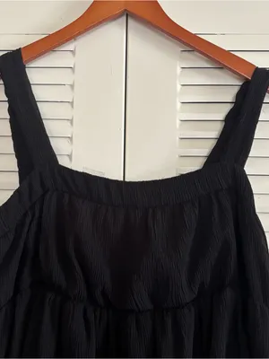 line and dot Maxine Tiered Maxi Dress Color Black Size MD thumbnail 4