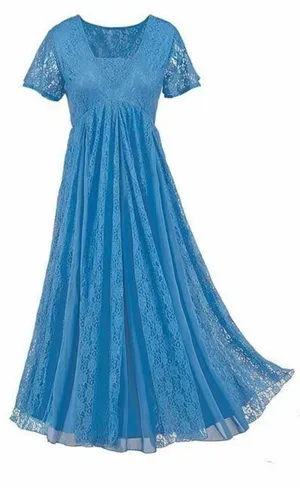 The Paragon Blue Lace Maxi Dress thumbnail 1