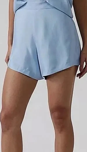 Athleta Calm Cool Short Light Blue Silky‎ Lounge Pajama Shorts 988503 XXS thumbnail 1