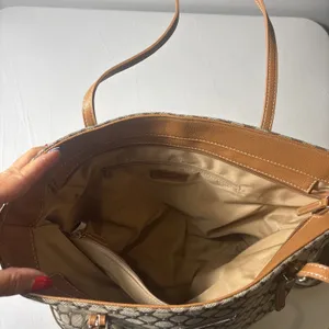 Nine‎ West Shoulder Handbag Tote Large Brown Purse thumbnail 5