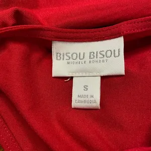 Bisou Bisou‎ NWT Red One Shoulder Top Size Small Going out, Boho thumbnail 2