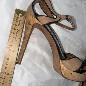 Coach Black Brown Platform Sexy Open Toe Strappy Dancer Stiletto Heel Sandal 10 thumbnail 7