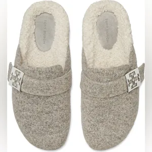 Tory Burch Mellow Shearling Lined Mule in Fog Gray 9 thumbnail 5