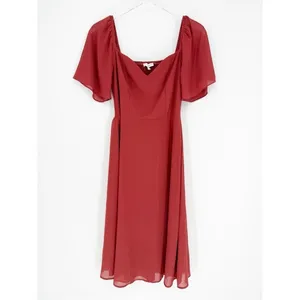 Baltic Born Colette Sweetheart Neck Midi Dress Women's S‎ Red Feminine thumbnail 3