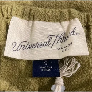 Universal Thread Dress Small Tribeca Green Puff Short Sleeve Cotton NWT thumbnail 3