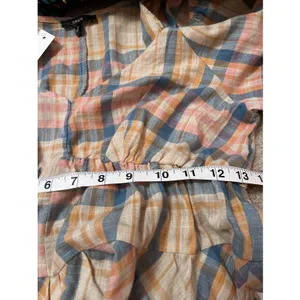 Anthropologie Drew Babydoll Dress S Plaid Prairie Cottagecore Cotton Boho Barn thumbnail 9