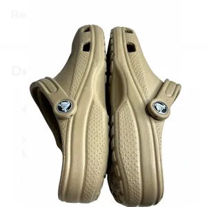 CROCS unisex basic Classic Sandals Clogs Shoes Beige/Tan Size W6-7 M 4-5 thumbnail 7