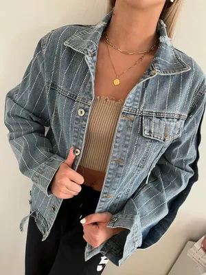 Rhinestone Denim Jacket Size M thumbnail 1