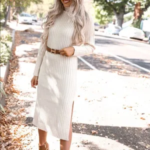 ✨HP✨Cream Ribbed Knit Midi Dress✨ thumbnail 5