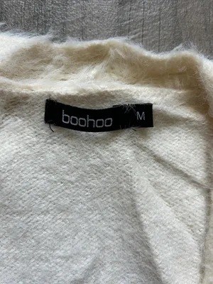 Boohoo Cream Longline Fuzzy Cardigan thumbnail 2