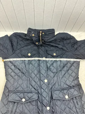 Michael Kors Quilted Dark Navy Hooded Puffer Coat thumbnail 12