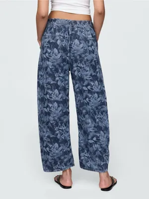 GAP Floral Mid Waist UltraSoft Easy Horseshoe Jeans Size Small thumbnail 2