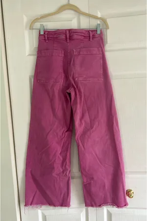 Pink Wide-Leg High-Waisted ZARA Jeans thumbnail 3