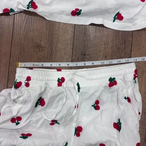 Lizette Collection Cherry Sleepwear Set Long Sleeve w/ Matching Shorts Sz Large thumbnail 8