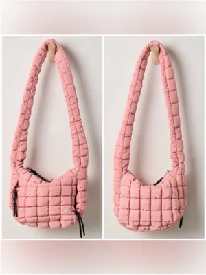 NWT Free People FP Movement Quilted Baby Carryall Sling Bag ballet slipper pink thumbnail 2