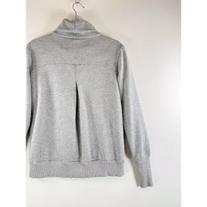 ALO Yoga Women Sweatshirt Gray Haze Turtle Neck Pullover Thumbhole Cozy Small thumbnail 8
