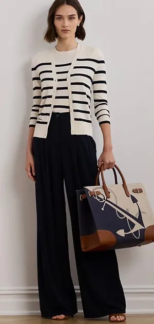 Lauren Ralph Lauren Black Wide Leg Dress Pants Size 2P. thumbnail 1