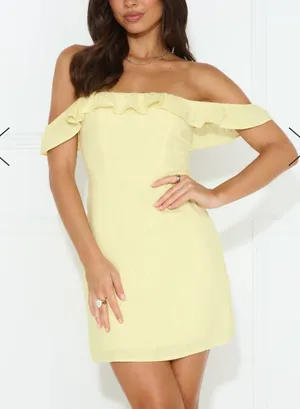 Hello Molly Yellow Mini Dress thumbnail 1