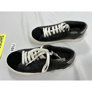 Womans Steve Madden Rezume Lace Up Low Top Fashion Sneakers 6.5 M Black thumbnail 2