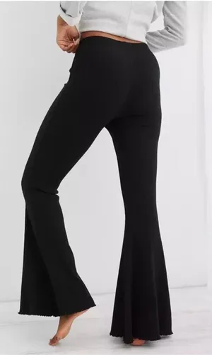 Aerie Kick-It Ribbed High-Waisted Super Flare Pants thumbnail 1