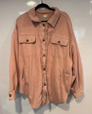 Altar'd‎ State Blush Pink Fleece Heavyweight Jacket thumbnail 1