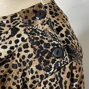 Vintage Leopard Print Blouse Animal Pattern Top Chic Street Style M/L thumbnail 7