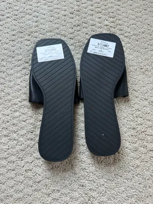Steve Madden Black Wide-Strap Slide Sandals thumbnail 2