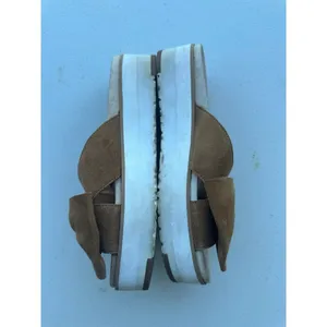 UGG Australia Joan II Chestnut Suede Leather Floppy Bow Platform Sandals 7 thumbnail 4
