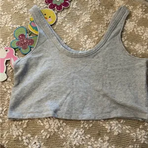 Aerie Crop Top Tank Top Gray Women’s Size M thumbnail 2