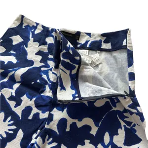 Women's Zara Blue and White High Waist Shorts with Bold Print Floral Size S thumbnail 4