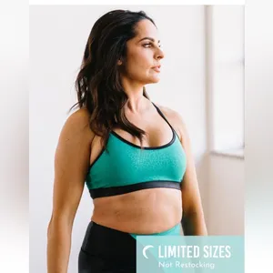 Zyia Active Jade River Stone Light n Tight Adustable Sport Bra Size XL Green thumbnail 3