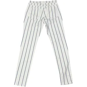 Banana Republic Mid Rise Skinny Ankle Jeans Cream Blue Stripe 28L thumbnail 4