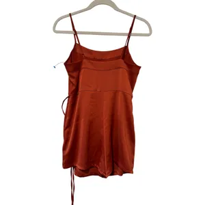 Urban Outfitters Rust Orange Spaghetti Strap mini Jumpsuit XS thumbnail 10