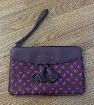 Vera Bradley Leather Plum Studs Tassel Wristlet thumbnail 1