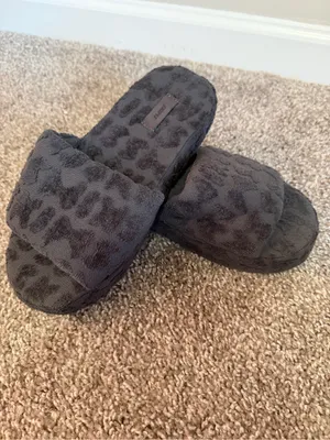 NWOT Skims Spa Terry logo slippers gunmetal size 38 thumbnail 2