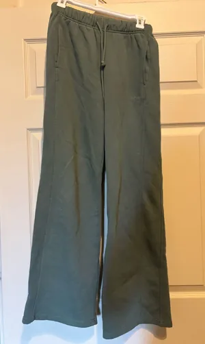 Garage Sage Green Flare Sweatpants thumbnail 1