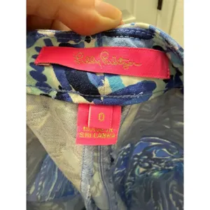 Lilly Pulitzer Kelly Skinny Ankle Pants Iris Blue Zanzibar Zoo Jacquard Womens 0 thumbnail 9