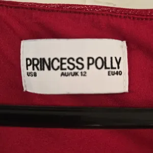 Princess Polly Red Ruched Bodycon Mini Dress Size US 8 Lined Cinch Sides Stretc thumbnail 7