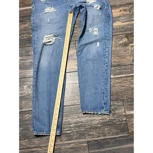 Levis Ankle Skinny‎ Relaxed Distressed Light Wash Jeans Size 26 Button Fly Y2K thumbnail 8