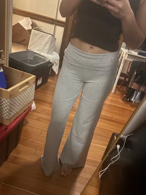Edikted Fold Over Flare Pants thumbnail 4