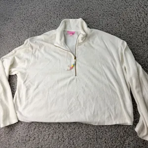 Stoney Clover Lane Target White Terry Cloth Quarter Zip Pullover Shorts Set XL thumbnail 2