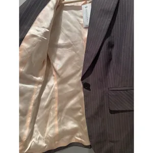 Banana Republic Gray Striped‎ Wool Blazer Size 4 Business Casual Capsule Work thumbnail 5