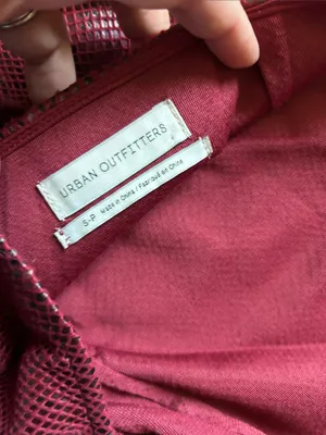 Urban Outfitters Burgundy Mesh Slip Mini Dress thumbnail 3
