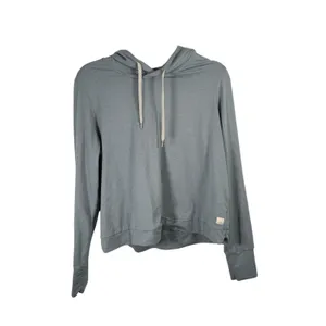 Vuori Halo Essential Hoodie Sweatshirt Blue Heathered Athleisure Gym Womens XL thumbnail 2