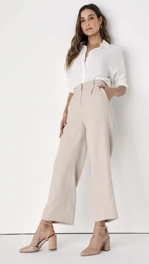 Lulus Beige Dress Pants thumbnail 1