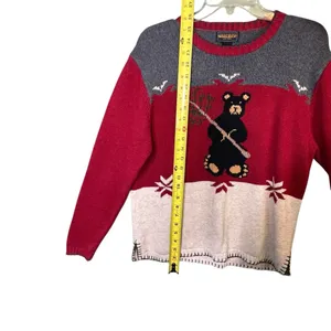 Woolrich Sweater Bear Christmas Holiday Pullover Cute Winter Cozy Gift thumbnail 4