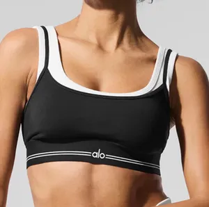 Alo Yoga Airbrush Better Together Bra Black/White M thumbnail 1