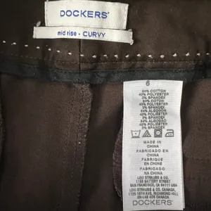 Dockers Mid-Rise Curvy Brown Capri Pants Size 6 Cotton Stretch Y2K City Girl thumbnail 8