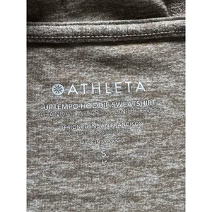 Athleta Tan Maeve Uptempo Hoodie Sweatshirt Women Size Small Athleisure Yoga thumbnail 3